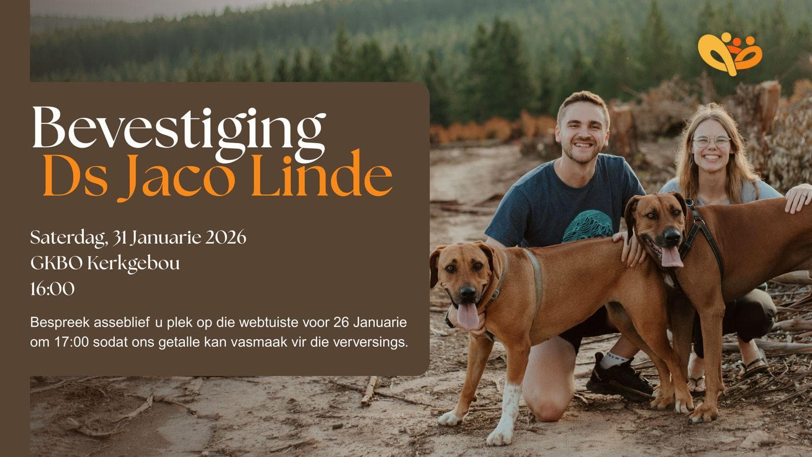 Bevestiging van Ds Jaco Linde